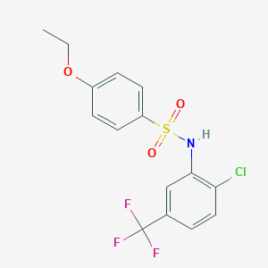 molecular formula C15H13ClF3NO3S B426446 N-[2-chloro-5-(trifluoromethyl)phenyl]-4-ethoxybenzenesulfonamide 