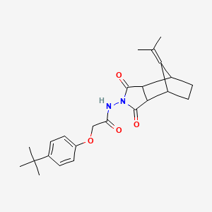molecular formula C24H30N2O4 B4264552 2-(4-tert-butylphenoxy)-N-[1,3-dioxo-8-(propan-2-ylidene)octahydro-2H-4,7-methanoisoindol-2-yl]acetamide 