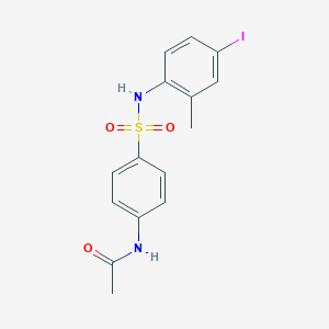 molecular formula C15H15IN2O3S B426459 N-[4-[(4-iodo-2-methylphenyl)sulfamoyl]phenyl]acetamide 