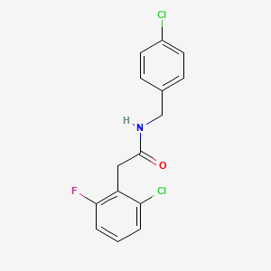 molecular formula C15H12Cl2FNO B4264646 2-(2-chloro-6-fluorophenyl)-N-[(4-chlorophenyl)methyl]acetamide 