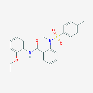 molecular formula C23H24N2O4S B426500 N-(2-ethoxyphenyl)-2-{methyl[(4-methylphenyl)sulfonyl]amino}benzamide 