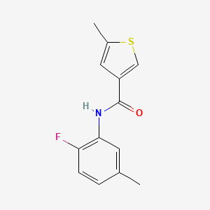molecular formula C13H12FNOS B4265359 N-(2-fluoro-5-methylphenyl)-5-methylthiophene-3-carboxamide 