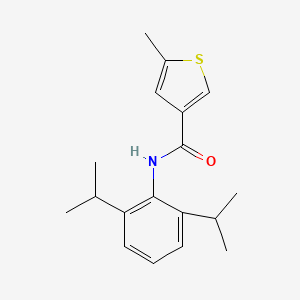 molecular formula C18H23NOS B4265372 N-[2,6-di(propan-2-yl)phenyl]-5-methylthiophene-3-carboxamide 