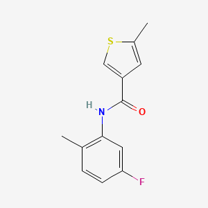 molecular formula C13H12FNOS B4265378 N-(5-fluoro-2-methylphenyl)-5-methylthiophene-3-carboxamide 