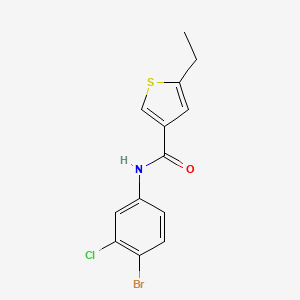 molecular formula C13H11BrClNOS B4265437 N-(4-bromo-3-chlorophenyl)-5-ethylthiophene-3-carboxamide 