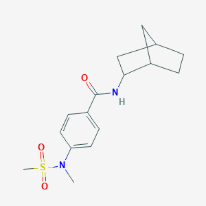 molecular formula C16H22N2O3S B426544 N-(bicyclo[2.2.1]hept-2-yl)-4-[methyl(methylsulfonyl)amino]benzamide 
