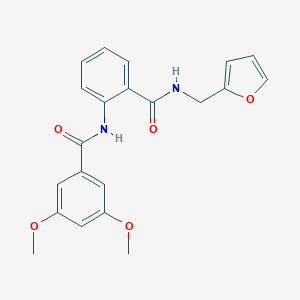 molecular formula C21H20N2O5 B426547 N-(2-{[(2-furylmethyl)amino]carbonyl}phenyl)-3,5-dimethoxybenzamide 