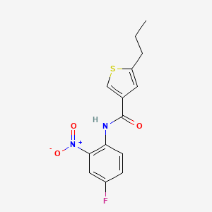 molecular formula C14H13FN2O3S B4265637 N-(4-fluoro-2-nitrophenyl)-5-propylthiophene-3-carboxamide 