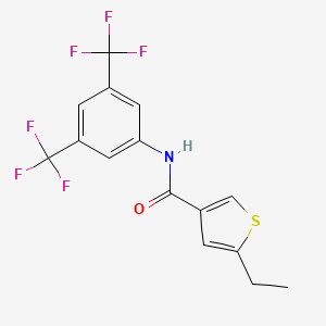 molecular formula C15H11F6NOS B4265910 N-[3,5-bis(trifluoromethyl)phenyl]-5-ethylthiophene-3-carboxamide 