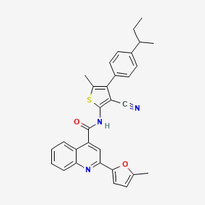molecular formula C31H27N3O2S B4266061 N-{4-[4-(butan-2-yl)phenyl]-3-cyano-5-methylthiophen-2-yl}-2-(5-methylfuran-2-yl)quinoline-4-carboxamide 