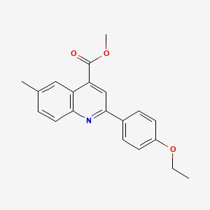 molecular formula C20H19NO3 B4266300 Methyl 2-(4-ethoxyphenyl)-6-methylquinoline-4-carboxylate 