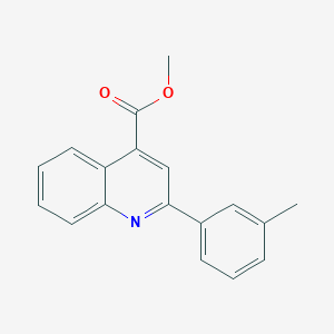 molecular formula C18H15NO2 B4266381 Methyl 2-(3-methylphenyl)quinoline-4-carboxylate 