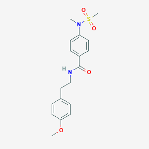 molecular formula C18H22N2O4S B426649 N-[2-(4-methoxyphenyl)ethyl]-4-[methyl(methylsulfonyl)amino]benzamide 