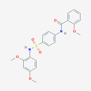 molecular formula C22H22N2O6S B426658 N-[4-[(2,4-dimethoxyphenyl)sulfamoyl]phenyl]-2-methoxybenzamide 