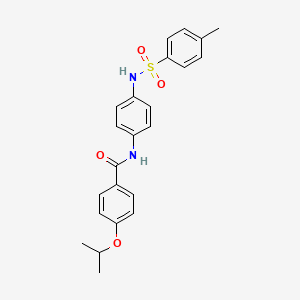 molecular formula C23H24N2O4S B4266614 N-[4-(4-METHYLBENZENESULFONAMIDO)PHENYL]-4-(PROPAN-2-YLOXY)BENZAMIDE 