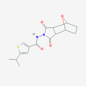 molecular formula C16H18N2O4S B4266733 N-(1,3-dioxooctahydro-2H-4,7-epoxyisoindol-2-yl)-5-(propan-2-yl)thiophene-3-carboxamide 
