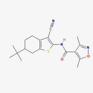 molecular formula C19H23N3O2S B4266859 N-(6-tert-butyl-3-cyano-4,5,6,7-tetrahydro-1-benzothiophen-2-yl)-3,5-dimethyl-1,2-oxazole-4-carboxamide CAS No. 438225-31-1