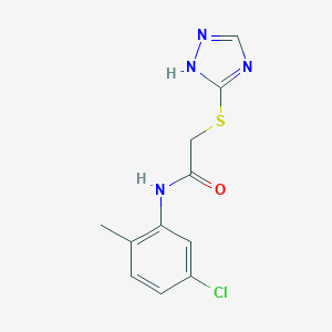 molecular formula C11H11ClN4OS B426696 N-(5-chloro-2-methylphenyl)-2-(1H-1,2,4-triazol-5-ylsulfanyl)acetamide CAS No. 437750-59-9
