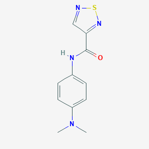 molecular formula C11H12N4OS B426765 N-(4-(dimethylamino)phenyl)-1,2,5-thiadiazole-3-carboxamide CAS No. 700850-84-6