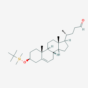 molecular formula C30H52O2Si B042677 (4R)-4-[(3S,8S,9S,10R,13R,14S,17R)-3-[Tert-butyl(dimethyl)silyl]oxy-10,13-dimethyl-2,3,4,7,8,9,11,12,14,15,16,17-dodecahydro-1H-cyclopenta[a]phenanthren-17-yl]pentanal CAS No. 84529-74-8