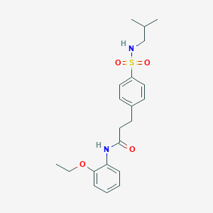 molecular formula C21H28N2O4S B426798 N-(2-ethoxyphenyl)-3-{4-[(isobutylamino)sulfonyl]phenyl}propanamide 