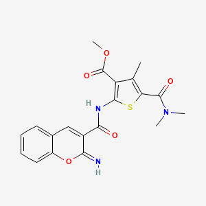 molecular formula C20H19N3O5S B4268316 METHYL 5-(DIMETHYLCARBAMOYL)-2-(2-IMINO-2H-CHROMENE-3-AMIDO)-4-METHYLTHIOPHENE-3-CARBOXYLATE 
