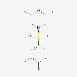molecular formula C12H15F2NO3S B4268380 4-(3,4-Difluorobenzenesulfonyl)-2,6-dimethylmorpholine 