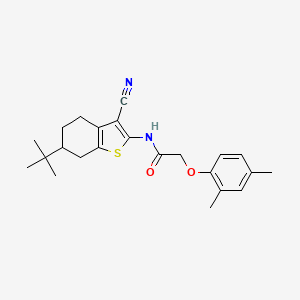 molecular formula C23H28N2O2S B4268764 N-(6-tert-butyl-3-cyano-4,5,6,7-tetrahydro-1-benzothiophen-2-yl)-2-(2,4-dimethylphenoxy)acetamide 