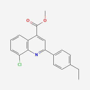 molecular formula C19H16ClNO2 B4269079 Methyl 8-chloro-2-(4-ethylphenyl)quinoline-4-carboxylate 