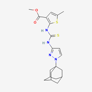 molecular formula C21H26N4O2S2 B4269163 Methyl 5-methyl-2-[[thioxo[(1-tricyclo[3.3.1.13,7]dec-1-yl-1H-pyrazol-3-yl)amino]methyl]amino]-3-thiophenecarboxylate CAS No. 588713-29-5