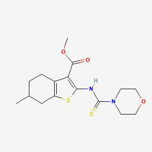 molecular formula C16H22N2O3S2 B4269459 methyl 6-methyl-2-[(4-morpholinylcarbonothioyl)amino]-4,5,6,7-tetrahydro-1-benzothiophene-3-carboxylate 