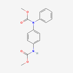 molecular formula C16H16N2O4 B4269536 METHYL N-{4-[(METHOXYCARBONYL)AMINO]PHENYL}-N-PHENYLCARBAMATE 