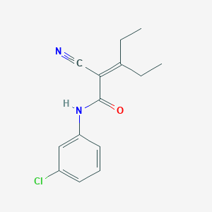 molecular formula C14H15ClN2O B4269610 N-(3-chlorophenyl)-2-cyano-3-ethylpent-2-enamide CAS No. 588714-49-2