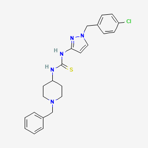 molecular formula C23H26ClN5S B4269641 N-(1-BENZYL-4-PIPERIDYL)-N'-[1-(4-CHLOROBENZYL)-1H-PYRAZOL-3-YL]THIOUREA 