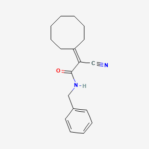 molecular formula C18H22N2O B4270113 N-benzyl-2-cyano-2-cyclooctylideneacetamide CAS No. 588692-40-4