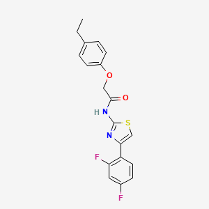 molecular formula C19H16F2N2O2S B4270126 N-[4-(2,4-difluorophenyl)-1,3-thiazol-2-yl]-2-(4-ethylphenoxy)acetamide 