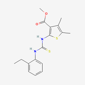 molecular formula C17H20N2O2S2 B4270475 methyl 2-({[(2-ethylphenyl)amino]carbonothioyl}amino)-4,5-dimethyl-3-thiophenecarboxylate 