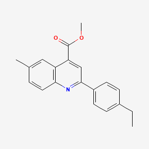 molecular formula C20H19NO2 B4270608 Methyl 2-(4-ethylphenyl)-6-methylquinoline-4-carboxylate 
