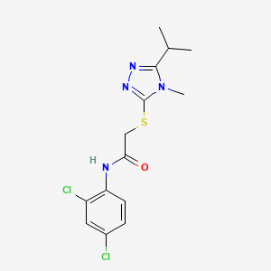 molecular formula C14H16Cl2N4OS B4270640 N-(2,4-dichlorophenyl)-2-[(5-isopropyl-4-methyl-4H-1,2,4-triazol-3-yl)thio]acetamide 