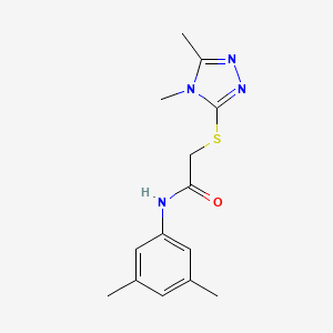 molecular formula C14H18N4OS B4270703 N-(3,5-dimethylphenyl)-2-[(4,5-dimethyl-4H-1,2,4-triazol-3-yl)sulfanyl]acetamide 