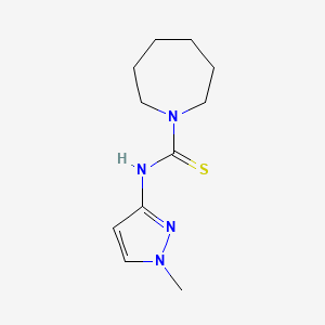 molecular formula C11H18N4S B4271583 N-(1-methyl-1H-pyrazol-3-yl)-1-azepanecarbothioamide 