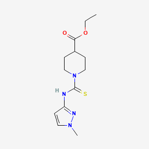 molecular formula C13H20N4O2S B4271685 ETHYL 1-{[(1-METHYL-1H-PYRAZOL-3-YL)AMINO]CARBOTHIOYL}-4-PIPERIDINECARBOXYLATE 