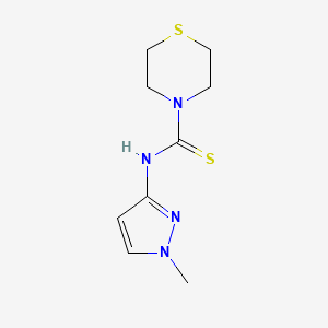 molecular formula C9H14N4S2 B4271694 N-(1-methyl-1H-pyrazol-3-yl)-4-thiomorpholinecarbothioamide 