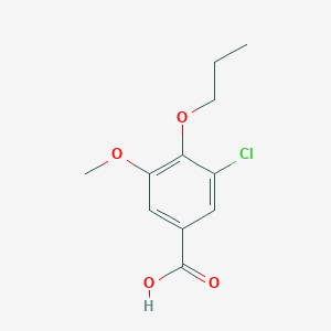 molecular formula C11H13ClO4 B427192 3-Chloro-5-methoxy-4-propoxybenzoic acid CAS No. 723245-47-4