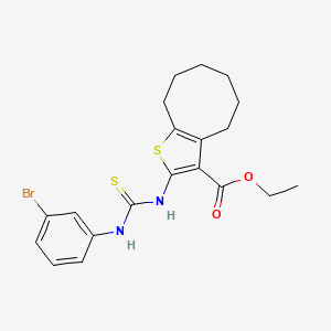 molecular formula C20H23BrN2O2S2 B4272454 ethyl 2-({[(3-bromophenyl)amino]carbonothioyl}amino)-4,5,6,7,8,9-hexahydrocycloocta[b]thiophene-3-carboxylate 