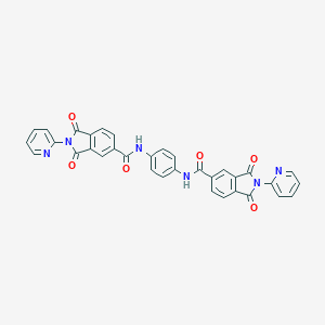 molecular formula C34H20N6O6 B427365 N-[4-({[1,3-dioxo-2-(2-pyridinyl)-2,3-dihydro-1H-isoindol-5-yl]carbonyl}amino)phenyl]-1,3-dioxo-2-(2-pyridinyl)-5-isoindolinecarboxamide 