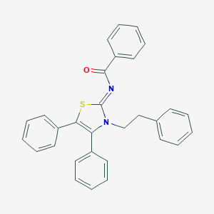N-(4,5-diphenyl-3-(2-phenylethyl)-1,3-thiazol-2(3H)-ylidene)benzamide
