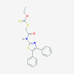 molecular formula C20H18N2O2S3 B427411 N-(4,5-DIPHENYL-1,3-THIAZOL-2-YL)-2-[(ETHOXYMETHANETHIOYL)SULFANYL]ACETAMIDE 