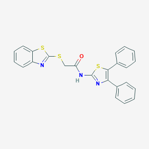 2-(1,3-benzothiazol-2-ylsulfanyl)-N-(4,5-diphenyl-1,3-thiazol-2-yl)acetamide