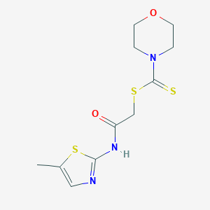 [(5-Methyl-1,3-thiazol-2-yl)carbamoyl]methyl morpholine-4-carbodithioate